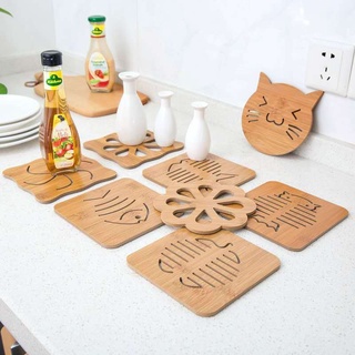 Miếng lót nồi bằng gỗ tre cách nhiệt 14.5cm