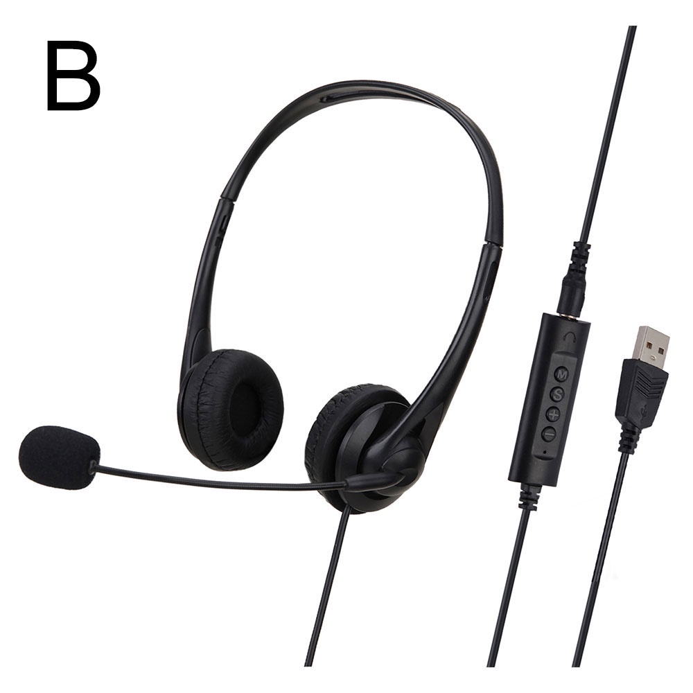 Tai nghe máy tính chụp tai có mic USB/3.5mm có micro cho tiện dụng cho máy tính để bàn/laptop