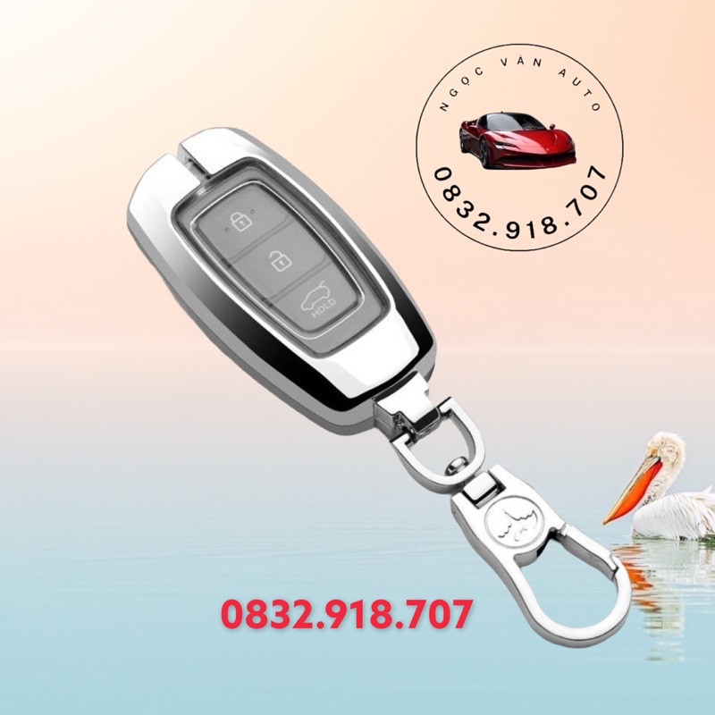 ốp chìa khoá Accent, Kona 2018-2021, 2 mẫu inox.titan, chìa thông minh 3 nút
