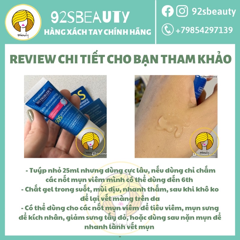 Gel BHA chấm mụn Compliment không chứa cồn giúp giảm mụn hiệu quả