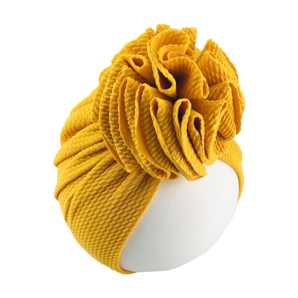 Mũ Trùm Đầu Vải Mềm Co Giãn Gắn Hoa Xinh Xắn Cho Bé Gái