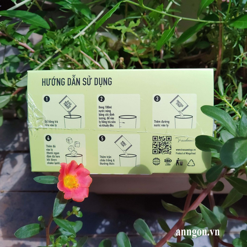 Trà sữa hoà tan WING Set 5 gói tự pha siêu ngon vị Hồng trà, Nhài - Shop ANNGON.VN