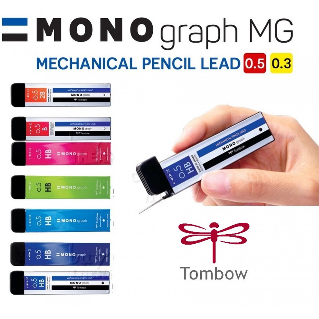 Hộp ngòi Chì Kim ruột đen Tombow mono graph lead