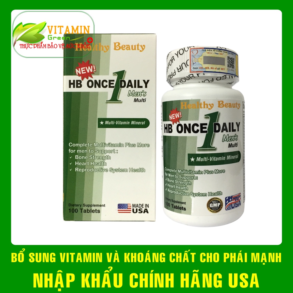 Vitamin tổng hợp cho nam HB ONCE DAILY MEN’S MULTI 100 viên | Nhập khẩu chính hãng Mỹ