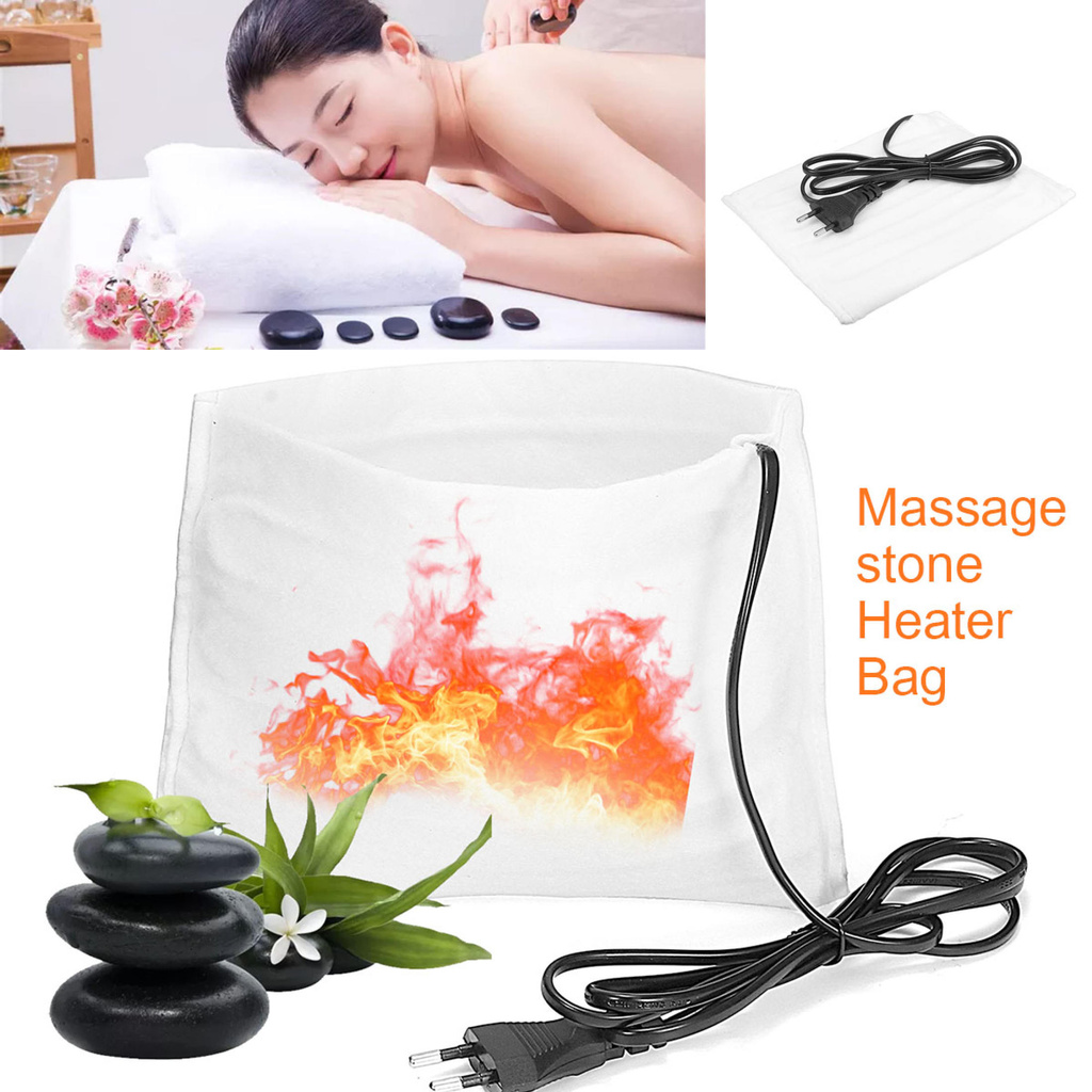 Túi Đá Massage Nóng Túi Làm Nóng Bằng Điện 220V Cho Năng Lượng Nóng Lava Đá Núi Lửa Spa Massage Với Rắc Cắm Châu Âu-168