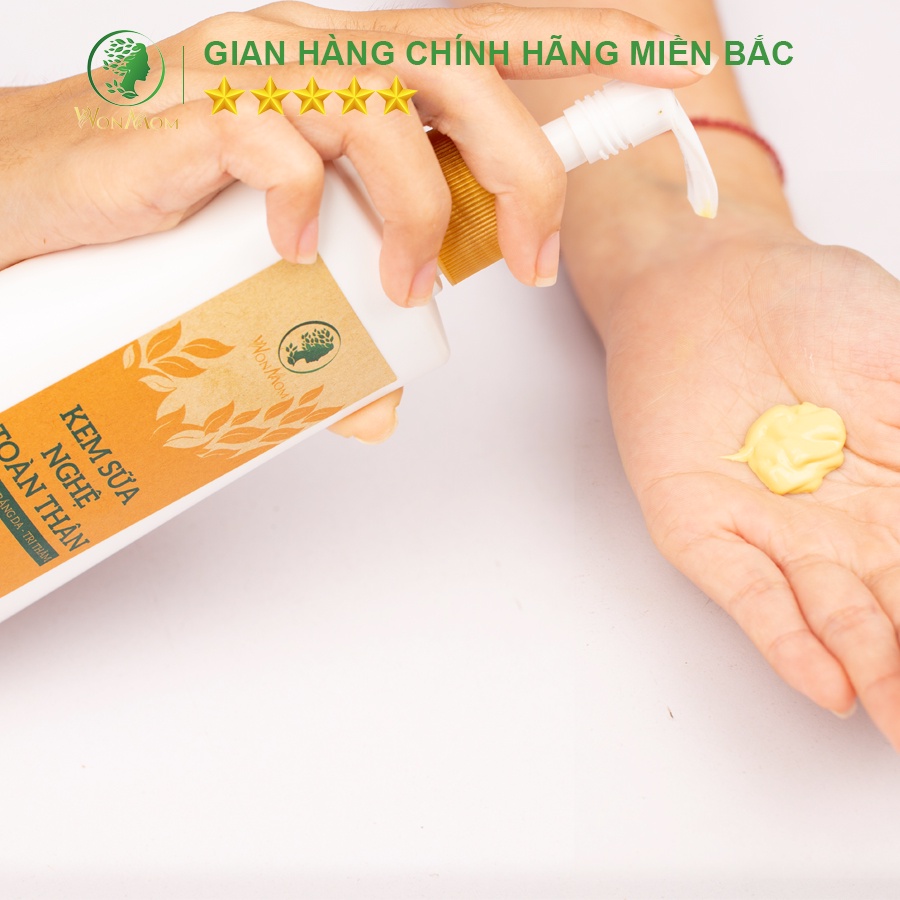 Kem sữa nghệ dưỡng trắng da toàn thân, sạch thâm rạn Wonmom 180g