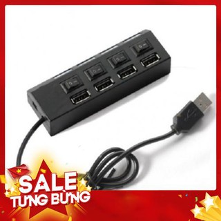 Hot CỔNG CHIA USB HUD 4P CÓ CÔNG TẮC (MÀU ĐEN)