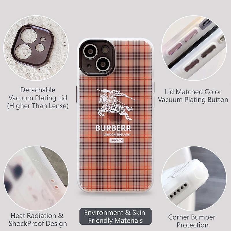 Ốp Điện Thoại In Logo Burberry Cho iphone 13 Pro Max i13 13pro 11 Pro Max i11 X XR Xs Max 7plus 8plus 12Pro 12 Pro Max