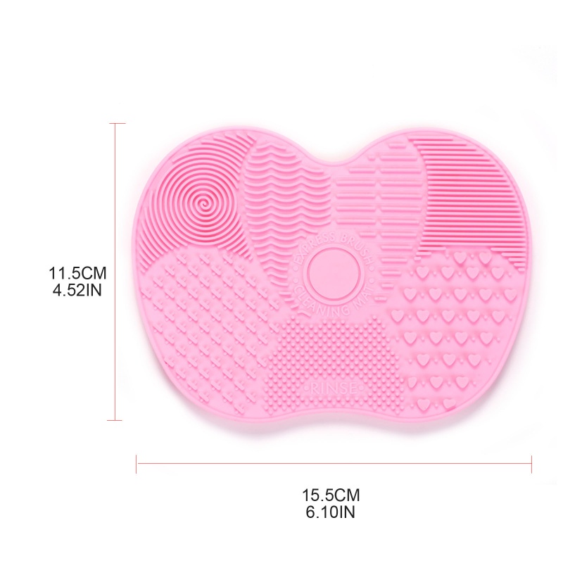 Miếng Silicone Vệ Sinh Cọ Trang Điểm Có Cốc Hút Siêu Chắc Chắn