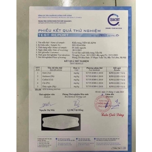 Khẩu trang KF94-4 lớp kháng khuẩn chống bụi siêu mịn (Túi 10 chiếc)