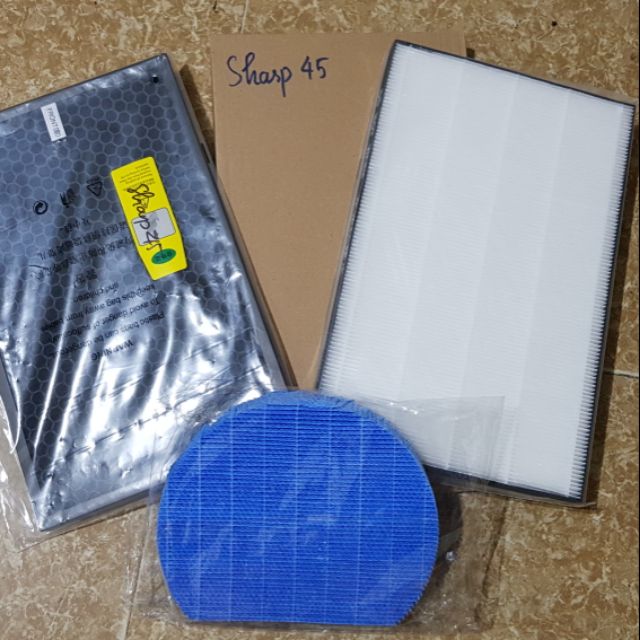 Combo 3 màng Sharp 45: hepa,than ,tạo ẩm
