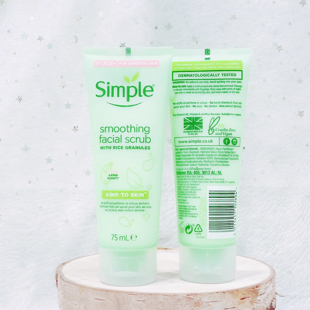 Tẩy Tế Bào Chết Simple Kind To Skin Soothing Facial Scrub 75ml