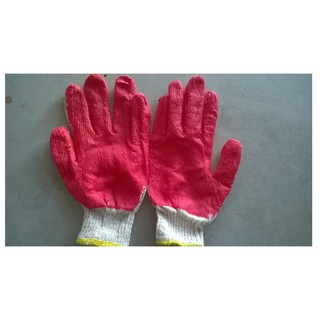 Găng tay phủ cao su đỏ 40g,45g,50g,60g,70g kim 10-100 đôi