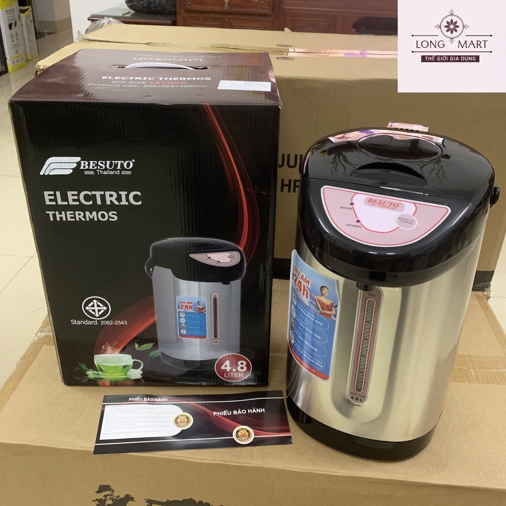 Bình Thủy Điện Phích Điện BESUTO 4.8L BST-229 Đun Sôi Nước Nhanh Hàng Chính Hãng Bảo Hành 12 Tháng