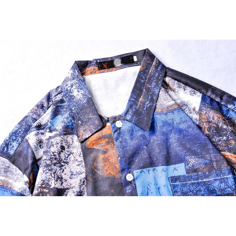 Áo sơ mi nam tay ngắn kiểu dáng retro thời trang phong cách | BigBuy360 - bigbuy360.vn