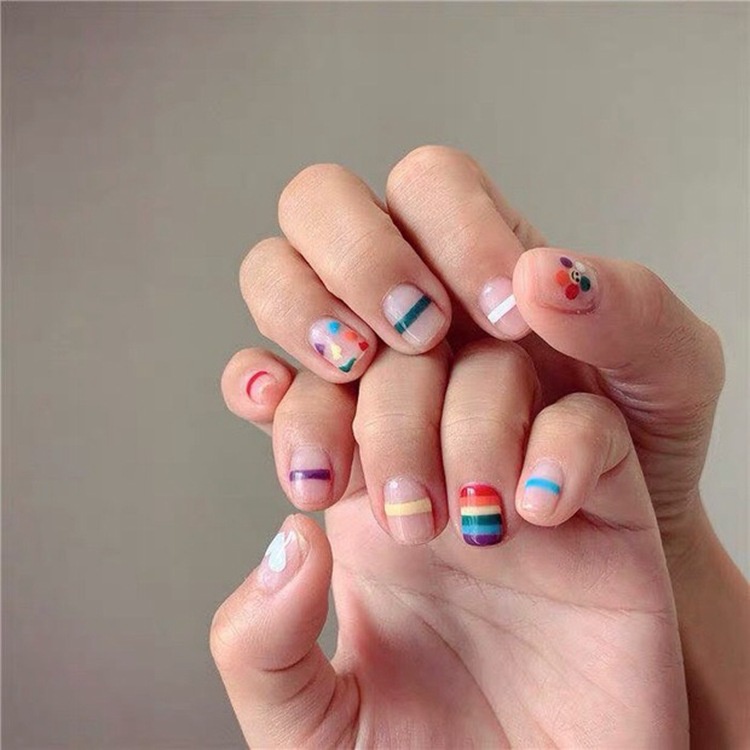Sticker dán móng cao cấp nhiều mẫu phong cách Hàn Quốc A229 Warm&amp;Cute