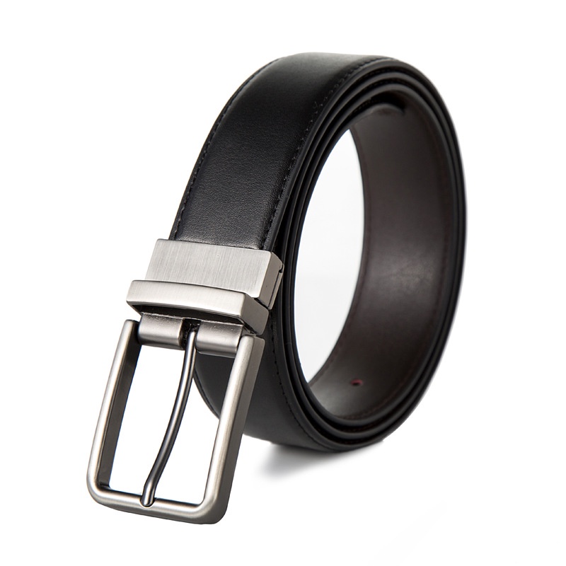 Thắt lưng da nam chính hãng, Dây lưng da bò 2 mặt - T213