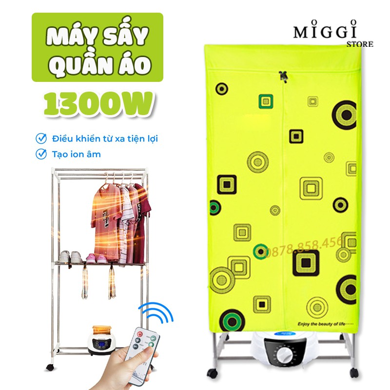 Tủ sấy quần áo Samsung - Máy sấy quần áo Samsung 2 tầng - Có điều khiển từ xa - Khung inox chịu lực