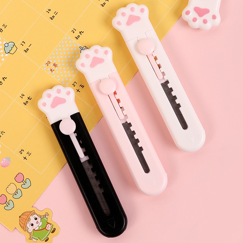 Dao cắt giấy cầm tay hình dấu chân mèo hoạt hình dễ thương