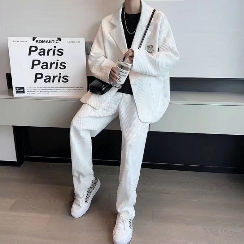 Áo Khoác Vest Dáng Rộng Màu Sắc Trơn Phong Cách Hàn Quốc Cho Nam Giới