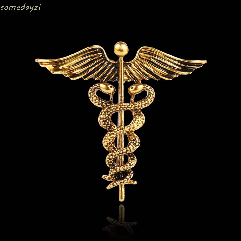 Ghim cài áo hình hình rắn đối xứng phối cánh thiên thiên thần độc lạ cho nam