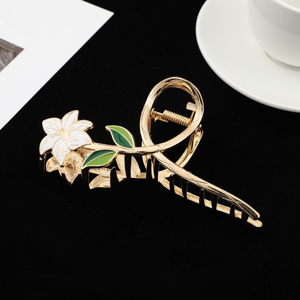 Kẹp Tóc Hình Hoa Lily/ Cá Mập Kiểu Retro Thời Trang Mùa Hè Cho Nữ