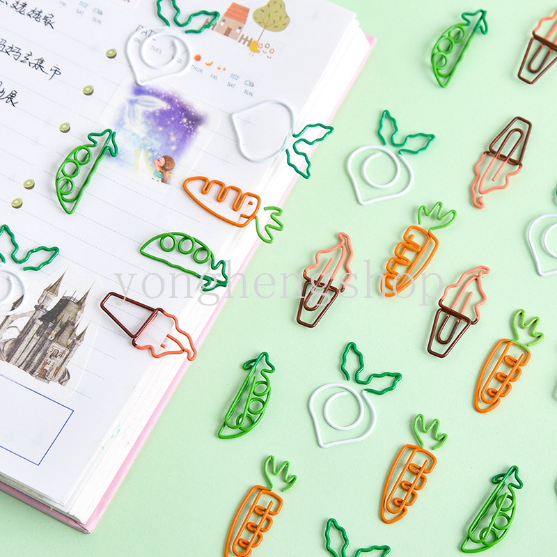 1 Kẹp Giấy Kim Loại Hình Củ Cà Rốt Hoạt Hình Đáng Yêu