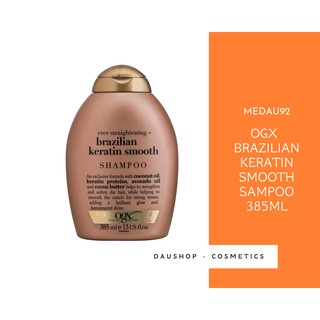 Dầu gội dưỡng tóc OGX Ever Straightening Brazilian Keratin Therapy Shampoo 385ml