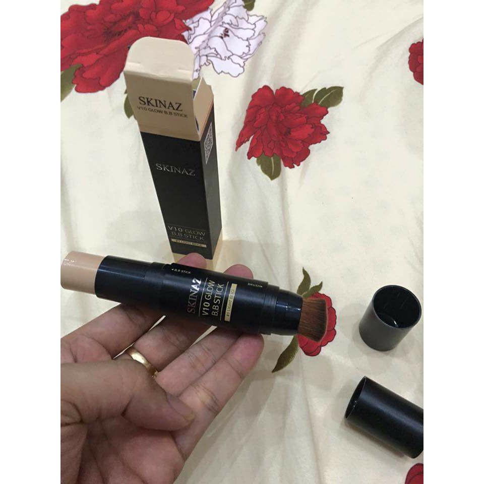 KEM NỀN TRANG ĐIỂM V10 GLOW B.B STICK SKINAZ CHÍNH HÃNG