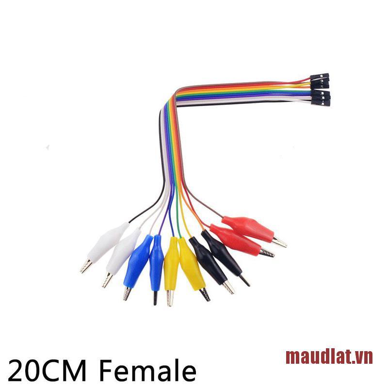 Maudlat 10pin Double-end Wire Crocodile Clip Test Lead Jumper Wire Line Cable Co