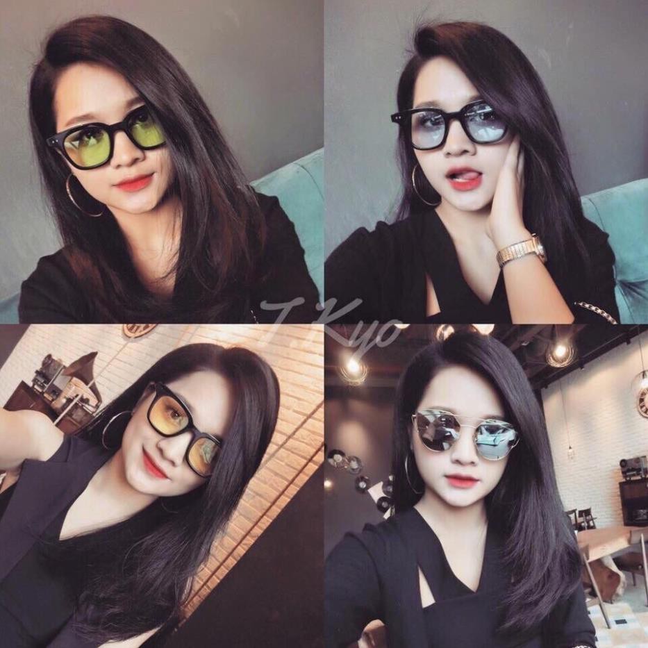 [FreeShip] Mắt kính râm chữ V gọng nhỏ nhiều màu💖kính mát teen nam nữ Hàn Quốc thời trang AH129