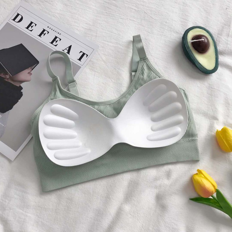 NUZIRO Áo Lót Thể Thao Hai Dây Không Gọng Thép Thoải Mái Thoáng Khí Cho Nữ