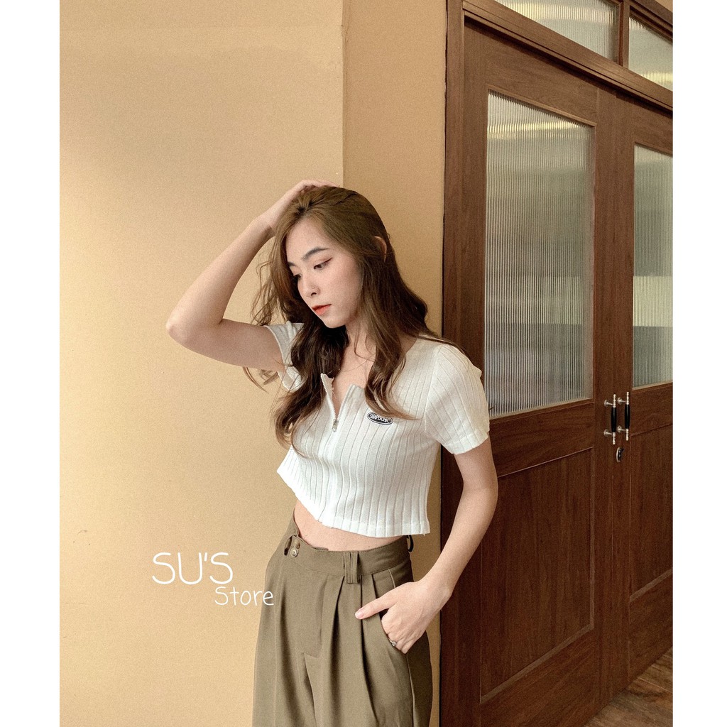 [Mã WASKT304 giảm 15% tối đa 30K đơn 99K] Áo croptop kéo khóa chữ Simpischic A1785 SUSTORE | BigBuy360 - bigbuy360.vn