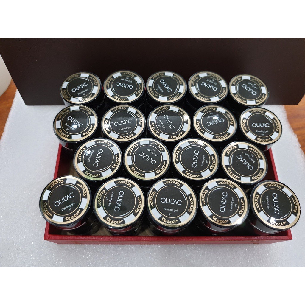 Gel vẽ đen trắng oulac 3D cao cấp -gel vẽ nổi siêu đặc