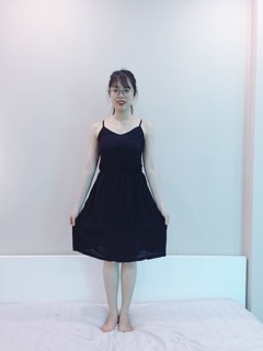 Đầm hở lưng cột nơ (hình thật)