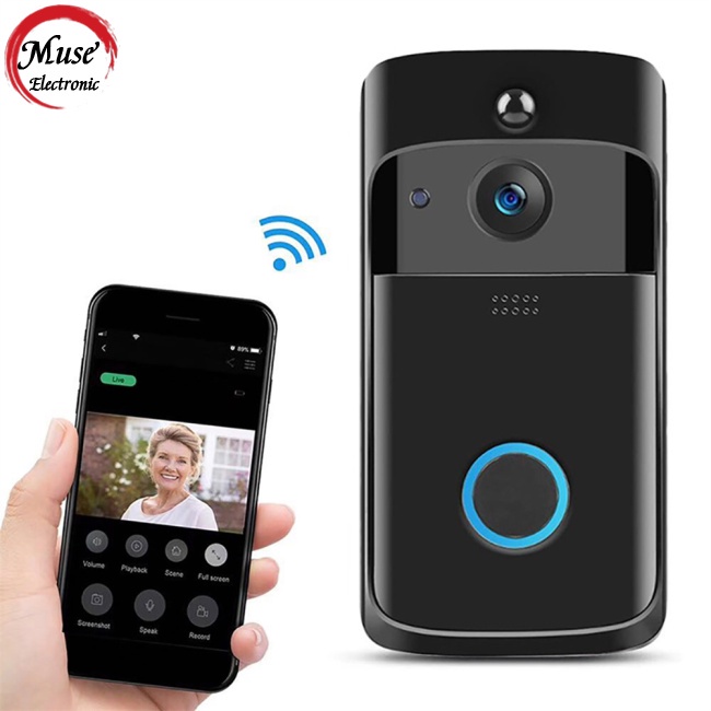 Chuông Cửa Có Camera Thông Minh V5 Wifi 720p Không Dây Chống Nước