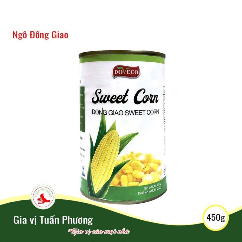 NGÔ NGỌT ĐỒNG GIAO DOVECO HỘP 450G/ NGÔ HẠT