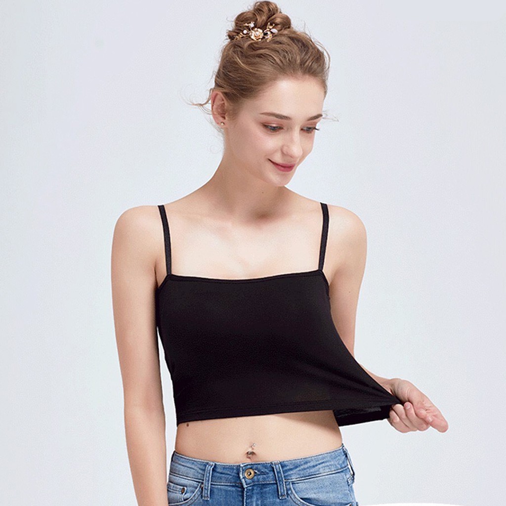 Áo 2 Dây Croptop Body Sexxy Thun Gân Co Dãn Tốt