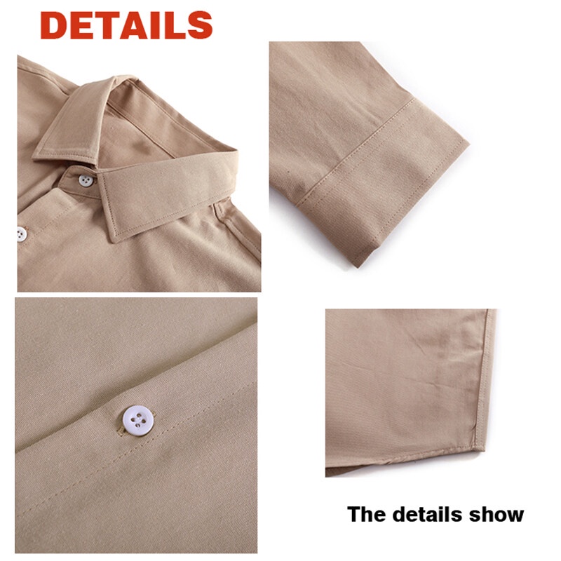 Áo sơ mi AOKANG cotton dáng rộng thoáng khí thấm hút mồ hôi trẻ trung thời trang dành cho nam