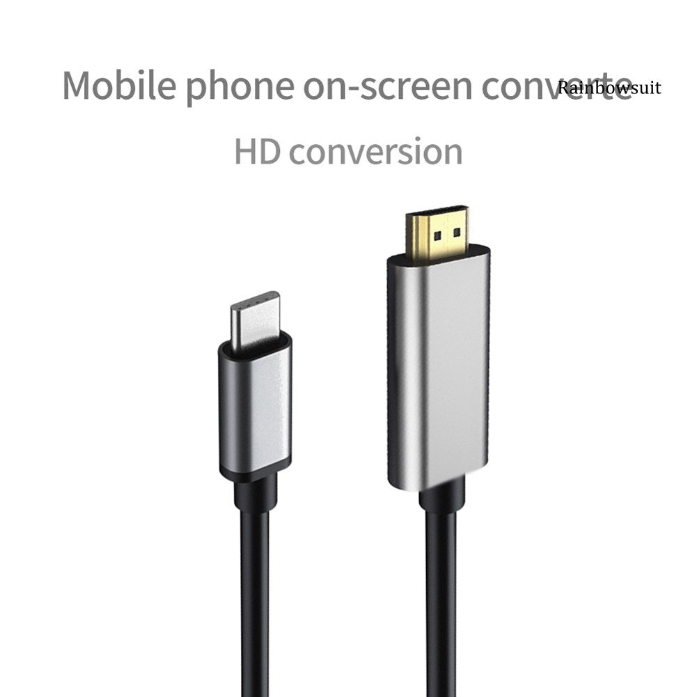 Dây Cáp Chuyển Đổi Usb Type C Sang Hdmi 4k Dài 1.8m Cho Macbook