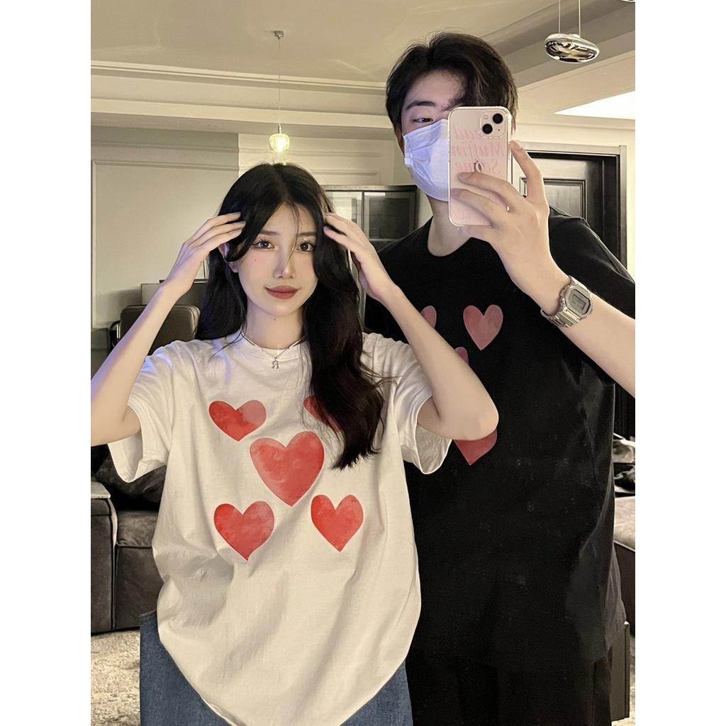 Áo Thun Cộc Tay In Hình Trái Tim 63528