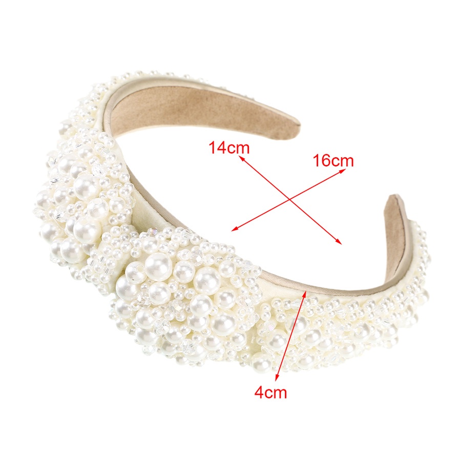 Mới Băng Đô Cài Tóc Bản Rộng Đính Hạt Ngọc Trai Thanh Lịch Cho Nữ