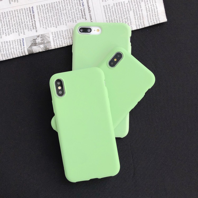 vivo 1808 1811 1820 1812 1807 1817 1801 1819 1806 1818 1816 1802 1814 1804 1805 1851 1815 Matcha green mobile phone case Simple frosted solid color mobile phone case TPU silicone anti falling soft shell