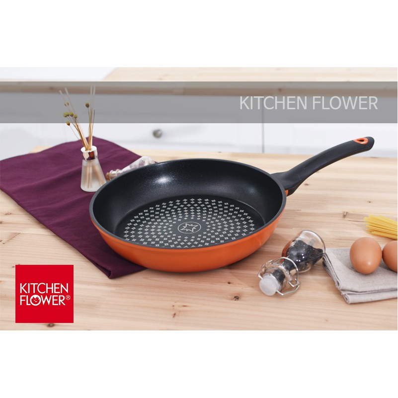Chảo chống dính bếp từ KITCHEN FLOWER NY-2391, sản xuất Hàn Quốc/ 28cm nông lòng / Hàng nhập khẩu / Chính hãng