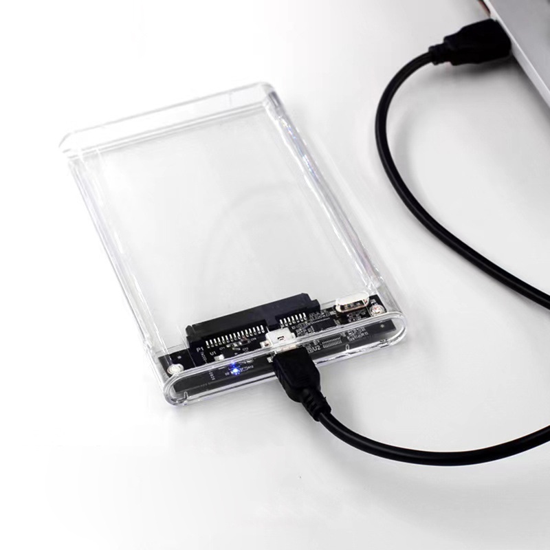 Hộp Đựng Ổ Cứng Di Động 2 5-inch Cơ Học Trong Suốt Cổng Type-C HDD Sang Usb3 1