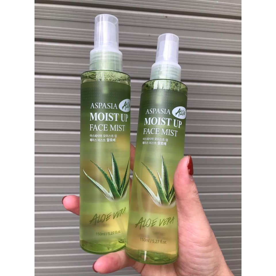 Xịt khoáng lô hội Aspasia Moist Up Face Mist Hàn Quốc 150ml khoáng nha đam dưỡng trắng da chính hãng | BigBuy360 - bigbuy360.vn