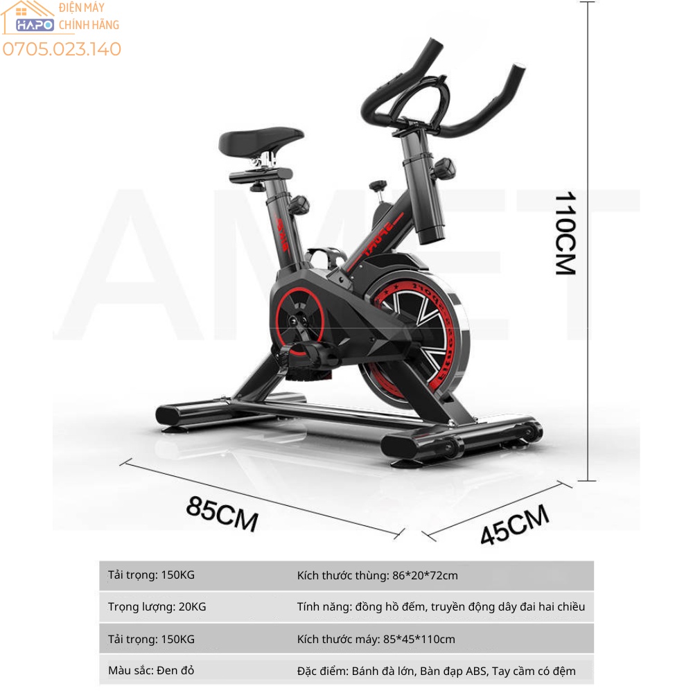 Xe đạp tập thể dục Sport Bike tại nhà, Máy tập nhỏ gọn tiện lợi, giảm cân an toà