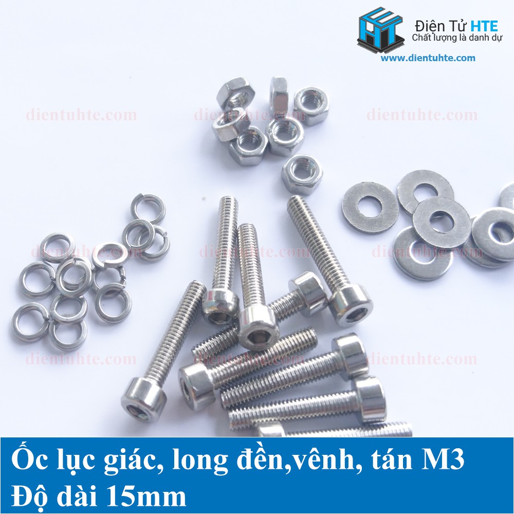 Ốc lục giác kèm long đền, long đền vênh, tán [HTE-PLK-CN2]