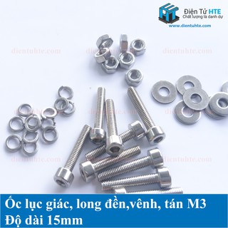 Ốc lục giác kèm long đền, vênh, tán