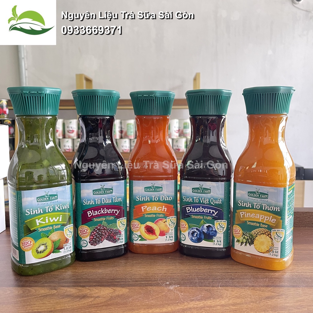 Golden Farm Sinh Tố đủ mùi vị chai 1L